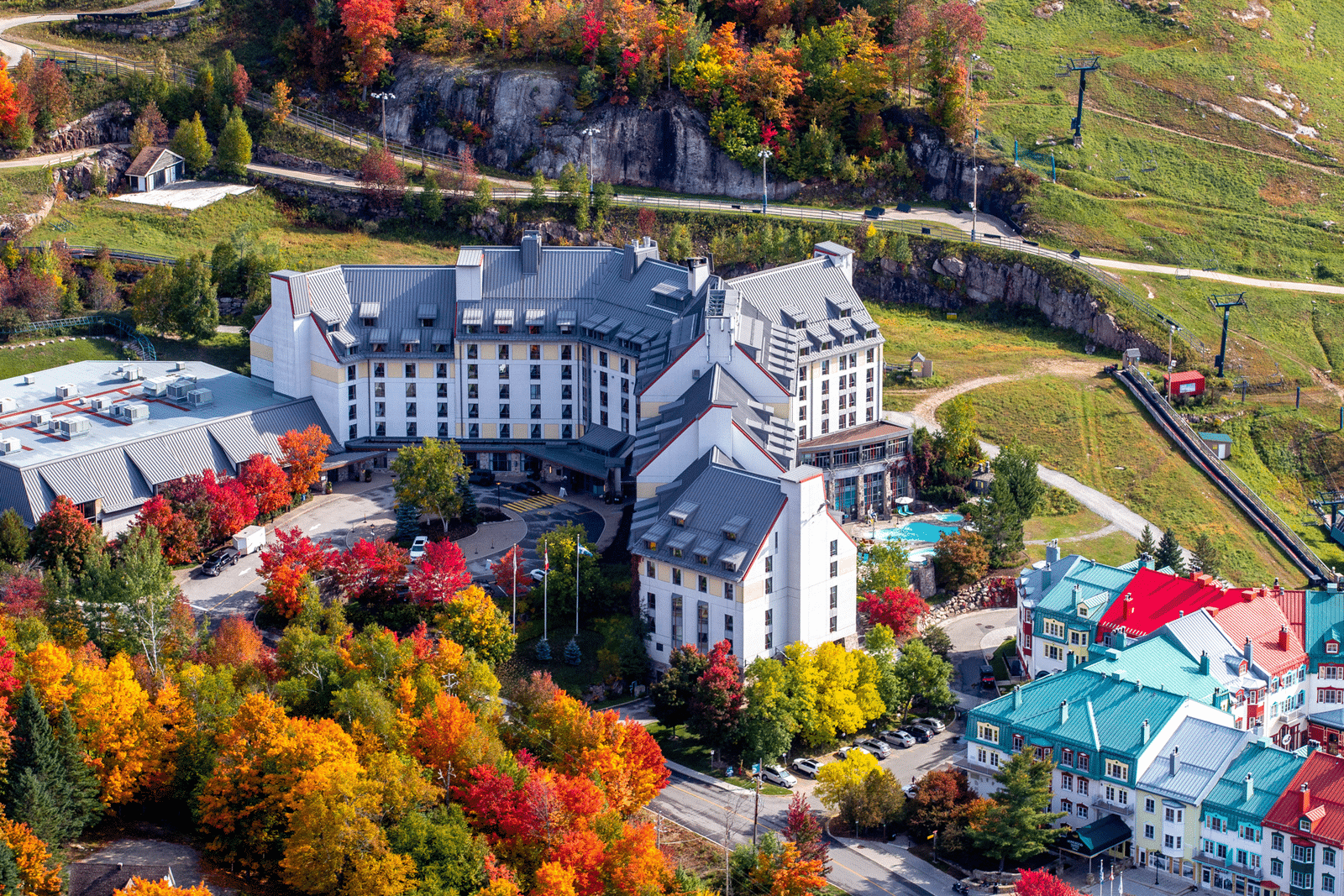 Fairmont Tremblant at the base of Mont Tremblant, Quebec