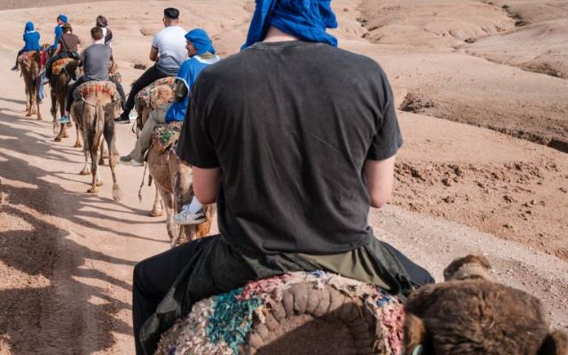Vivun team on a camel trek outside Marrakech