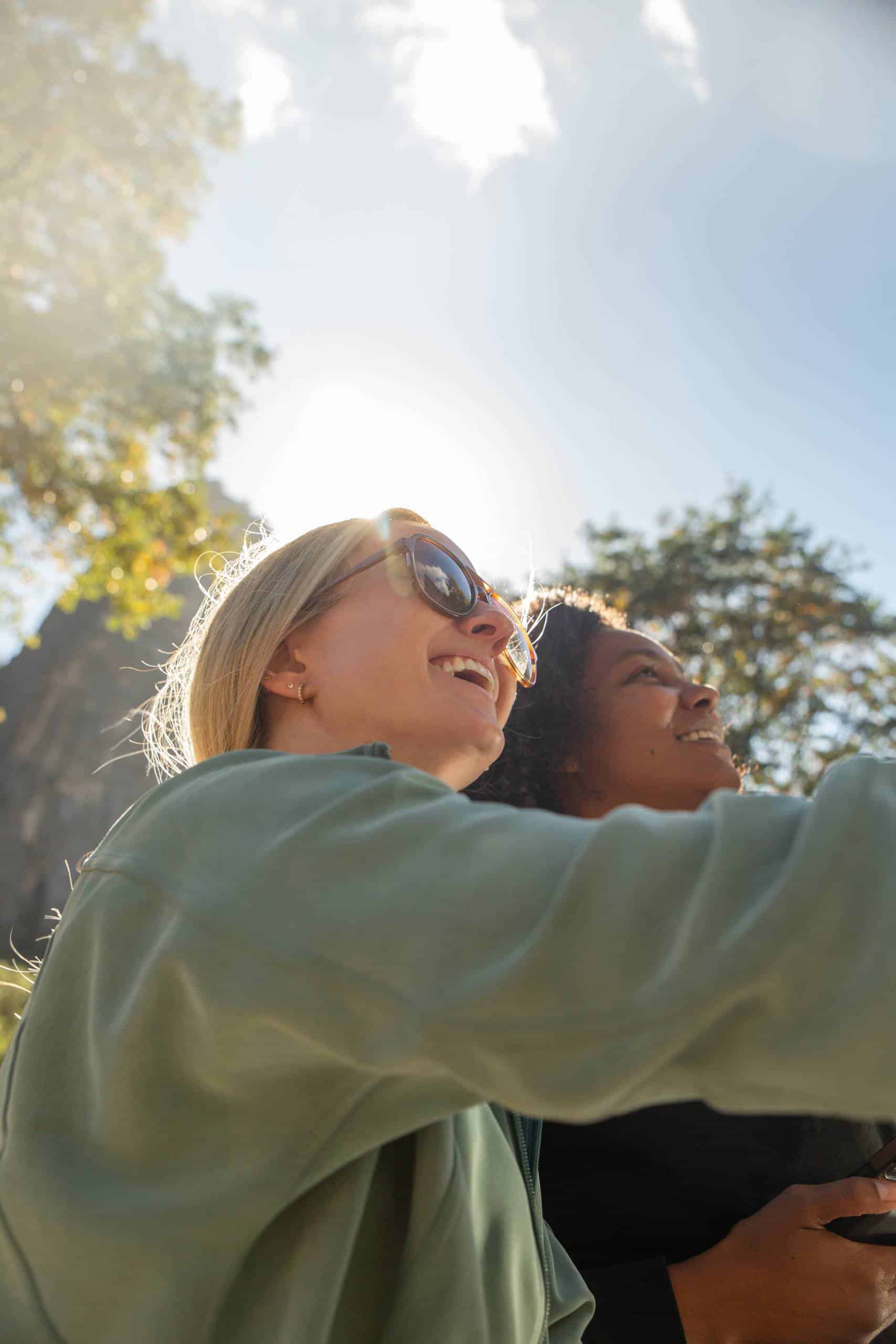 Two Path Water teammates smiling in the sun in Yosemite