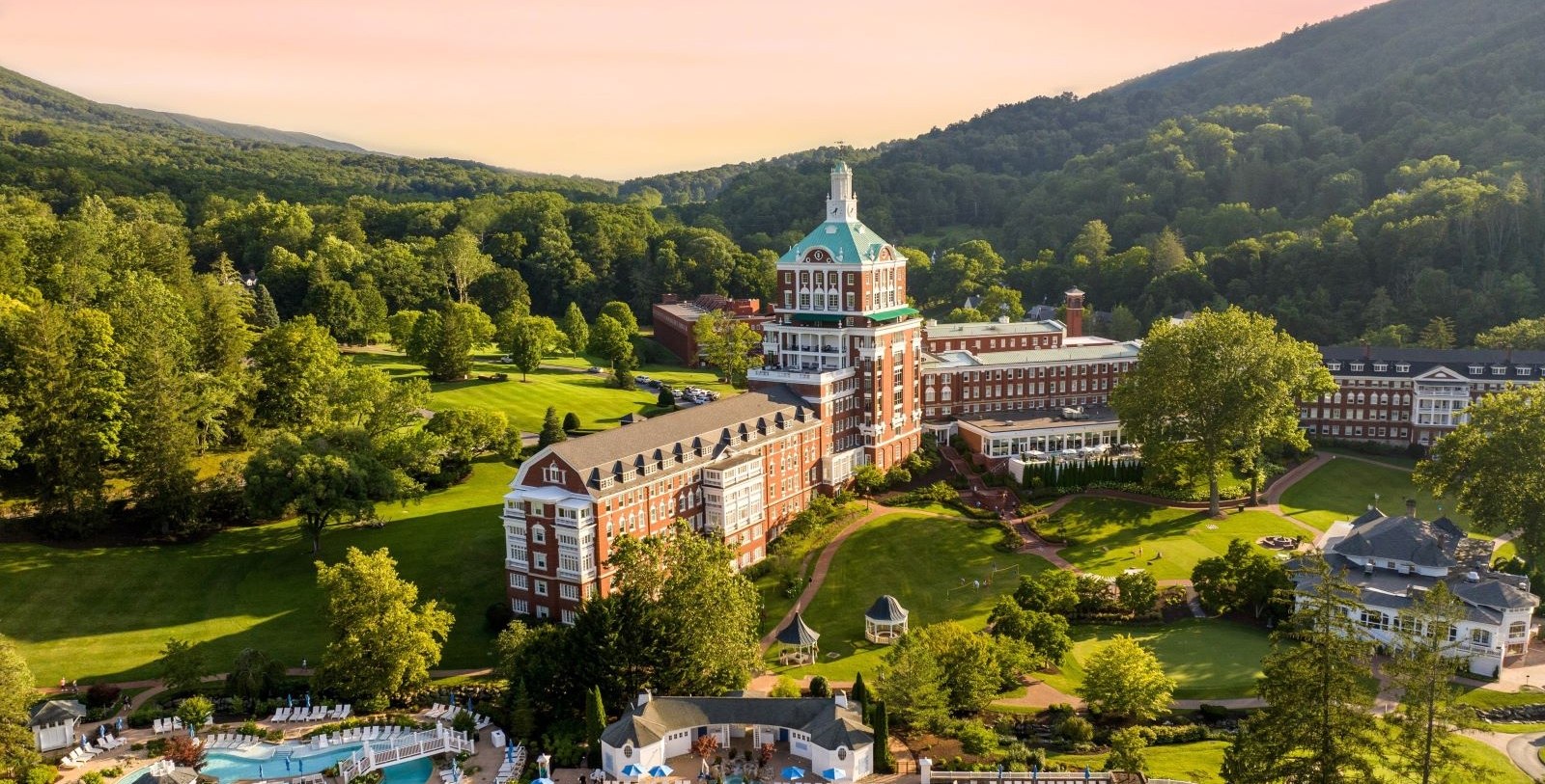 The Omni Homestead and its lawns in Hot Springs, Virginia