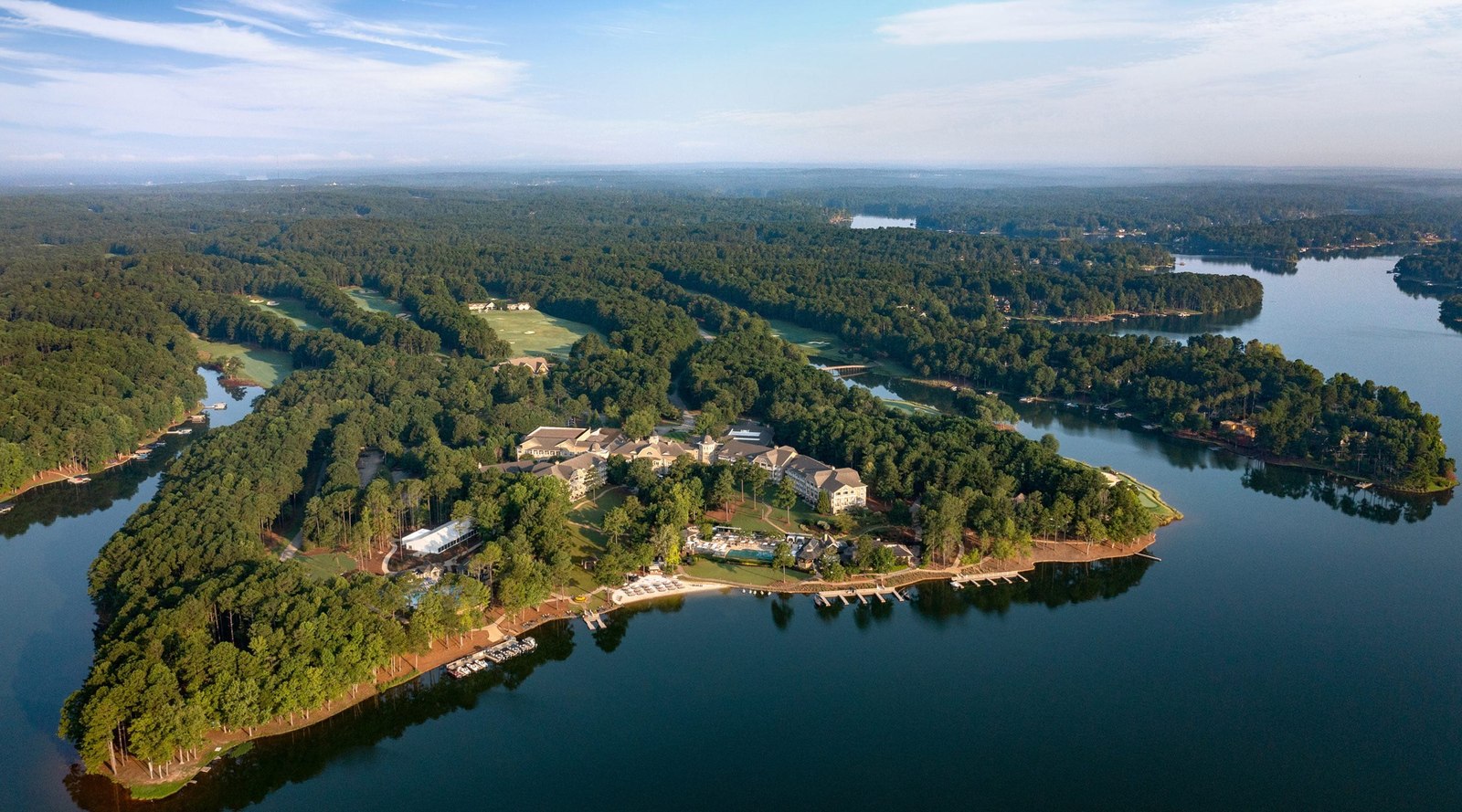 The Ritz-Carlton Reynolds on Lake Oconee from above
