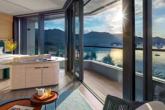 WM Hotel on the Sai Kung waterfront with sea-view balconies and a rooftop infinity pool