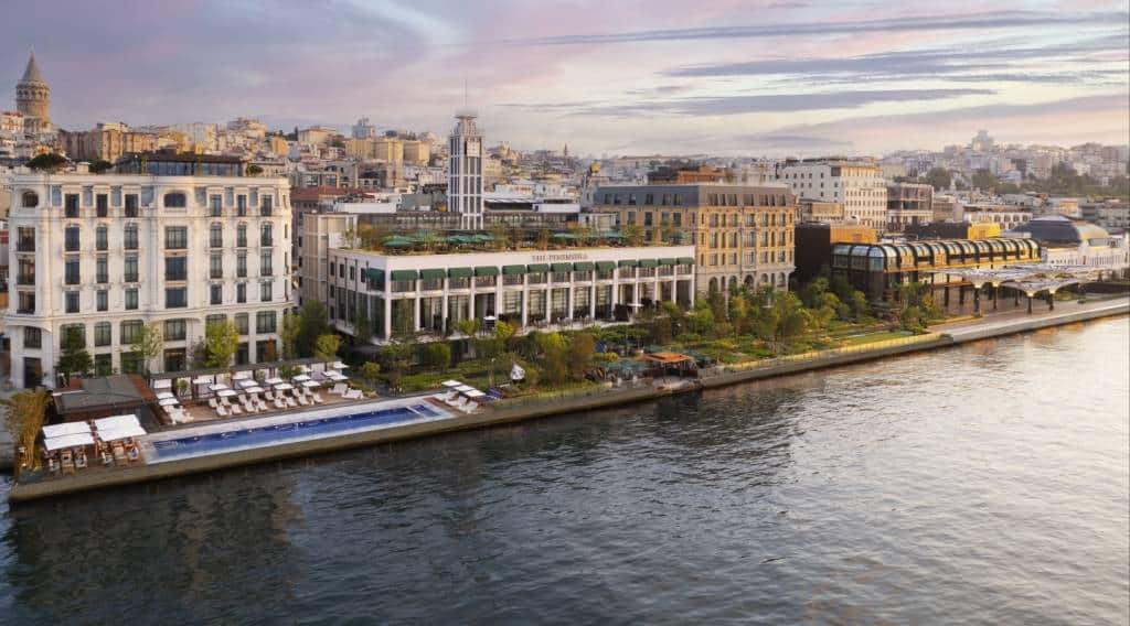 The Peninsula Istanbul on the Karaköy waterfront below Galata Tower